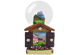 Schneekugel Haus mit Fensterläden, Sommer, 4.5cm