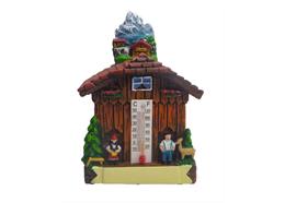 Schneekugel Haus mit Thermometer, Sommer