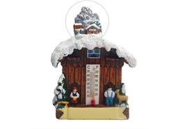 Schneekugel Haus mit Thermometer, Winter, 4.5cm