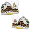 Schneekugel Herzförmig mit Winterchalet, 4.5cm, 2 assortiert