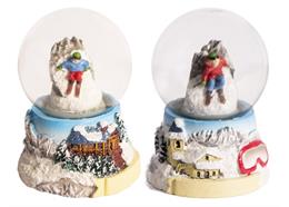 Schneekugel Skifahrer, 4.5cm, 2 assortiert