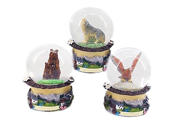 Schneekugel Sommer Tiere, 6.5cm, 3 assortiert