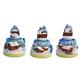 Schneekugel Winter Berg Chalet, 4.5cm, 3 assortiert