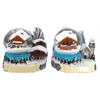 Schneekugel Winter Chalet und Kirche, 3.5cm, 2 assortiert
