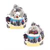 Schneekugel Winter Kutsche & Kapelle, 3.5cm, 2 assortiert