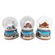Schneekugel Winterchalet und Berglandschaft, 6,5 cm, 3 assortiert