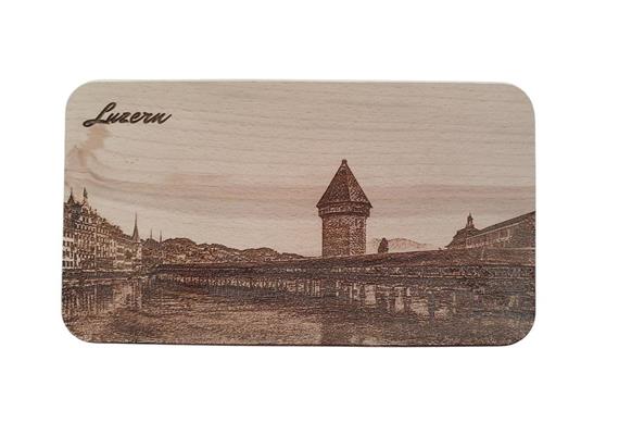Schneidebrett Buche 22x12 cm - Luzern Fotogravur