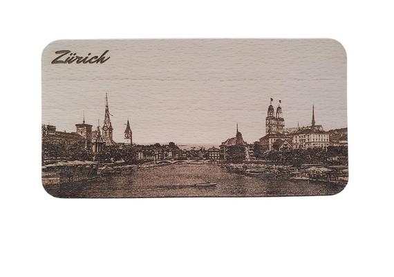 Schneidebrett Buche 22x12 cm - Zürich Fotogravur