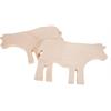 Schneidebrett Buche in Kalb Form 35x22.5x2 cm