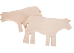 Schneidebrett Buche in Kuh Form 35x22.5x2 cm