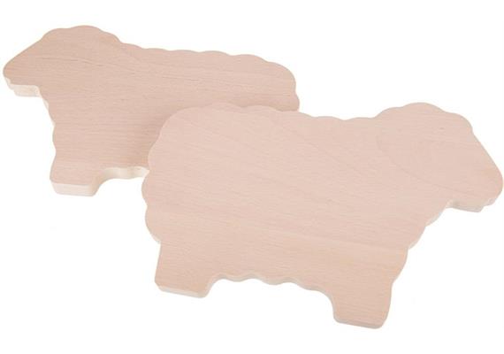 Schneidebrett Buche in Schaf Form 35x22.5x2 cm