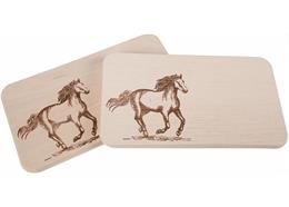Schneidebrett FSC Erle 22x12 cm - Pferd