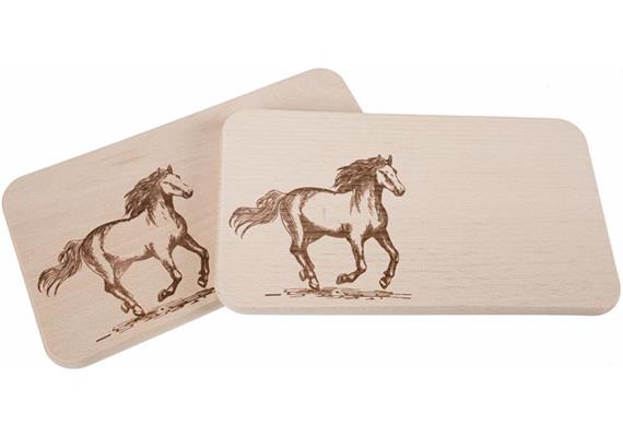 Schneidebrett FSC Erle 22x12 cm - Pferd