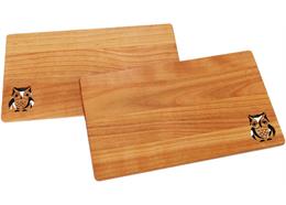 Schneidebrett FSC Kirsche 26x15x1 cm geölt - Eule