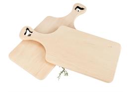 Schneidebrett mit Griff FSC Erle 32x14x1.2 cm - Kuh