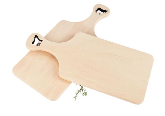 Schneidebrett mit Griff FSC Erle 32x14x1.2 cm - Kuh