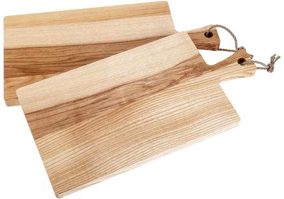 Schneidebrett mit Griff FSC Esche 40x20x2 cm roh