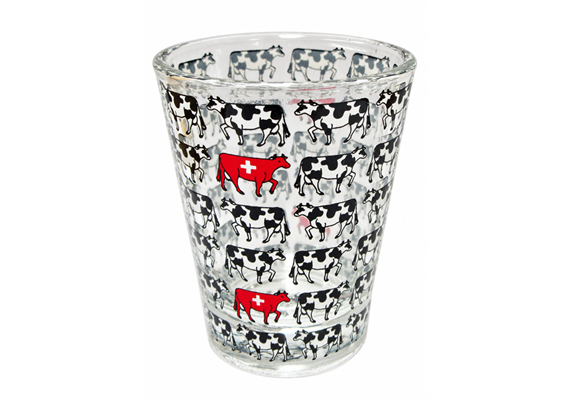 Shot Glas Schweizer Kühe
