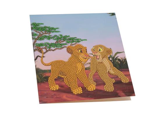 Simba and Nala, Karte 18x18cm Crystal Art