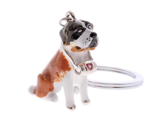 SLA Bernhardiner Hund Metall emaliert, 3.5 cm hoch