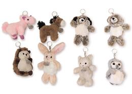 SLA Waldtiere aus Plüsch, 12 cm, 8er Set, assortiert