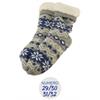 Socken beige/blau mit versch. Muster, Gr. XS 29/32