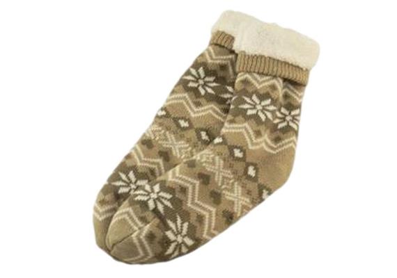 Socken Flocken beige/weiss S 33/34-35/36