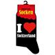 Socken schwarz I love Switzerland - Onesize