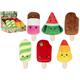 Softlings Foodies Plüsch Eis Lollies, 16 cm, Display mit 12 Stück, 6 assortiert
