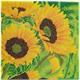 Sonnenblumenfreude, Bild 30x30cm Crystal Art