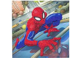 Spiderman, Karte 18x18cm Crystal Art