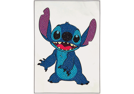 Stitch, Crystal Art Sticker, 14.8 x 21cm