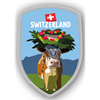 Stockwappen Almabtrieb Kuh - Switzerland
