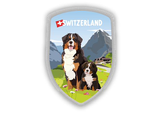 Stockwappen Berner Sennenhund - Switzerland