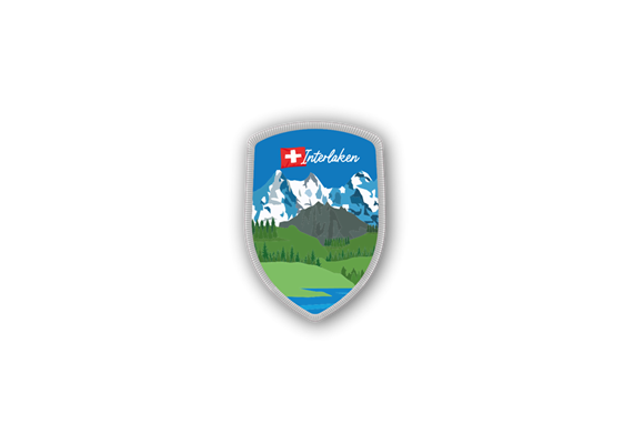 Stockwappen Interlaken Eiger, Mönch, Jungfrau