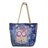 Stofftasche Eule mit Glitzer, 26 x 20 x 8 cm