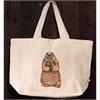 Strandtasche Murmeltier in weiss, 40 x 39 x 19cm