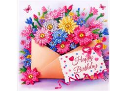 Sweet Blooms, Crystal Art Card Kit 15cmx15cm