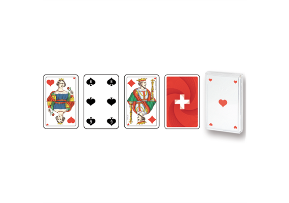 Swiss Flag Piquet Karten in transparenter Box