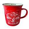 Switzerland Tasse Keramik, rot