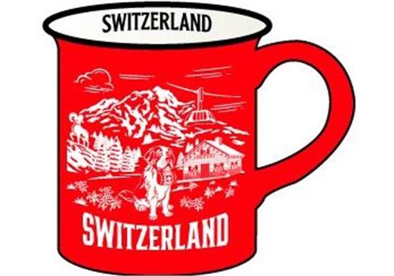 Switzerland Tasse Keramik, rot