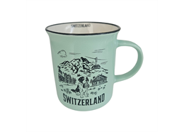 Switzerland Tasse Keramik, türkis