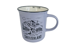 Switzerland Tasse Keramik, violett