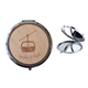Taschenspiegel mit Holzdeckel, Gravur St.Moritz, Gondel