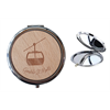 Taschenspiegel mit Holzdeckel, Gravur St.Moritz, Gondel