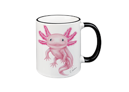 Tasse Axolotl, schwarz, 330ml