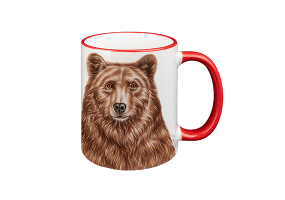 Tasse Bär, rot, 330ml