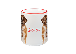 Tasse Bernhardiner, rot, 330ml - Switzerland