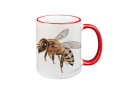Tasse Biene, rot, 330ml