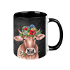 Tasse Black Edition - Blumenkuh, 330ml